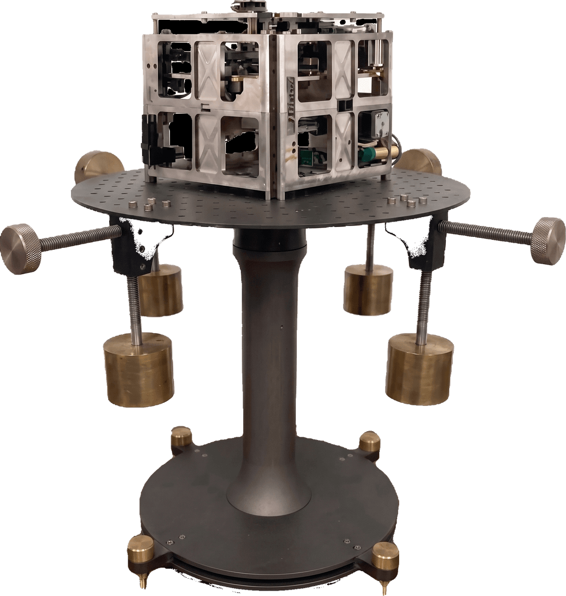 SACS: rotational air bearing platform with a small satellite mounted for ADCS testing